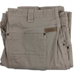 Cabelas Hikers Original Weight Ultimate Utility Pants 39X31 Tan Twill Outdoors